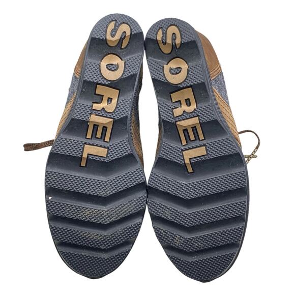 Sorel Women's Lexie Brown Leather Wedge Ankle Boots Size US 7 - Picture 9 of 10